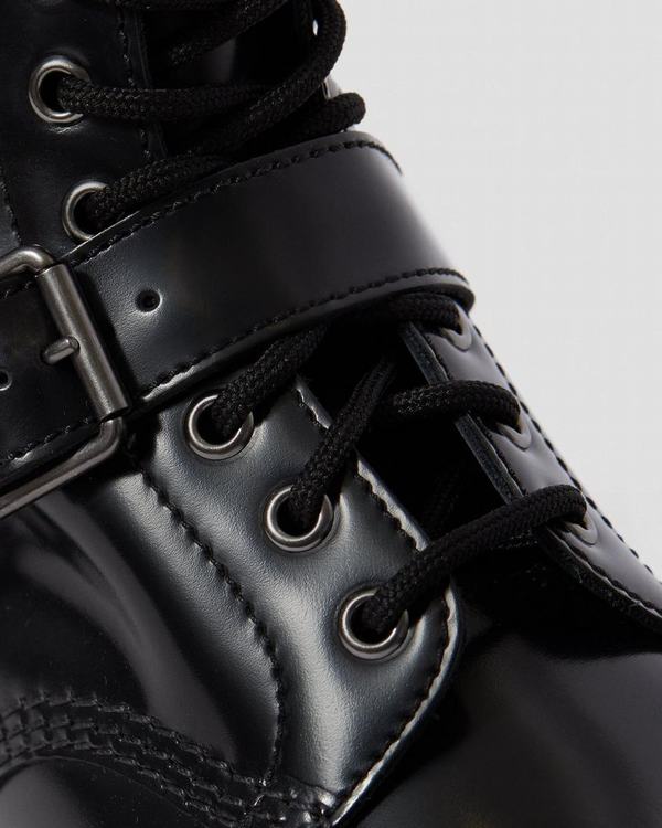 Dr Martens Dámské Kotníkové Boty 1460 Harness Černé, CZ-956802